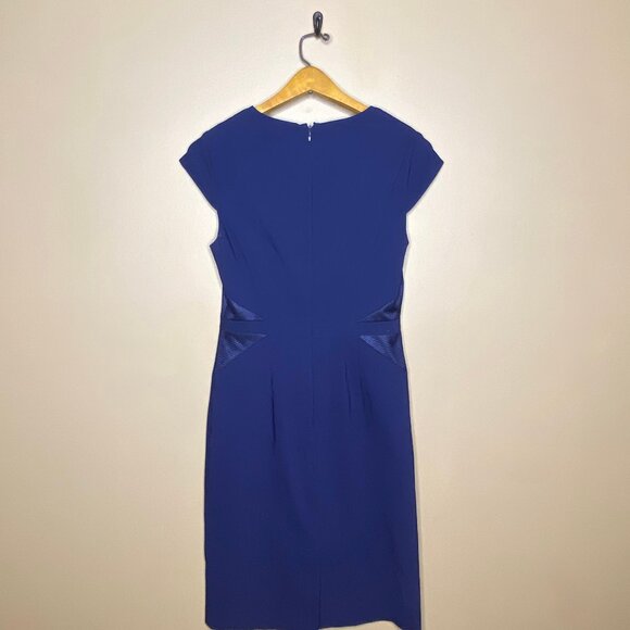 Office Siren Navy Black Label Sak’s Fifth Avenue Knee Length Dress - Picture 9 of 12